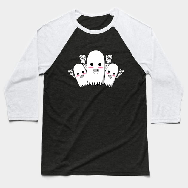 cute ghosts Baseball T-Shirt by Amartwork